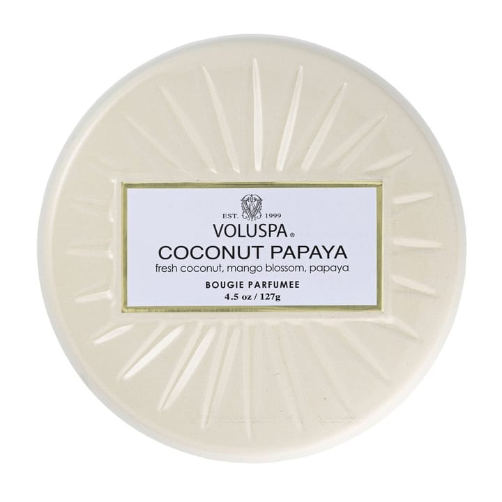 Vermeil Mini Tin scented 25 hours, Coconut Papaya Voluspa