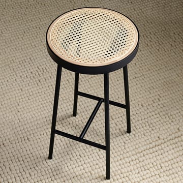 Be My Guest barstool - Rattan, 黑色 steel legs - Warm Nordic