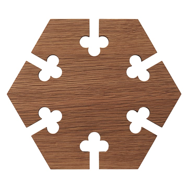 Gourmet Wood Trivet hexagon - Oak - Warm Nordic