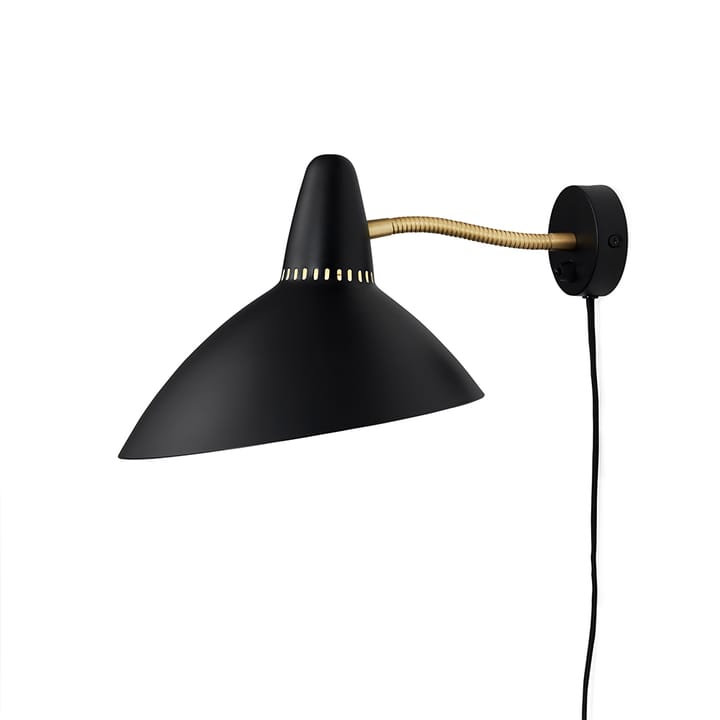 Lightsome 壁灯 - 黑色 noir, brass detail - Warm Nordic