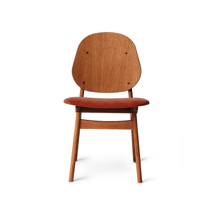 Noble 椅子 - Brick 红色-oiled teak 自然木色 legs - Warm Nordic